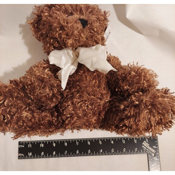 Nicole Curly Light Brown Bear Stuffed Animal Plush 10 Inch Style # Nov 1014 - Picture 9 of 9